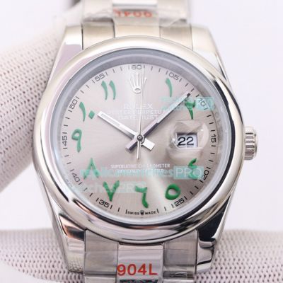 Replica Rolex Datejust II Stainless Steel Strap Gray Face Rounded  Bezel Arabic numerals Watch 41mm